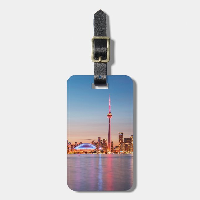 Toronto Skyline bei Sunset Gepäckanhänger (Vorderseite vertikal)