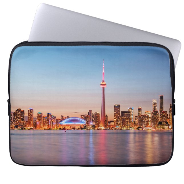 Toronto Skyline bei Sunset Laptopschutzhülle (Vorderseite)