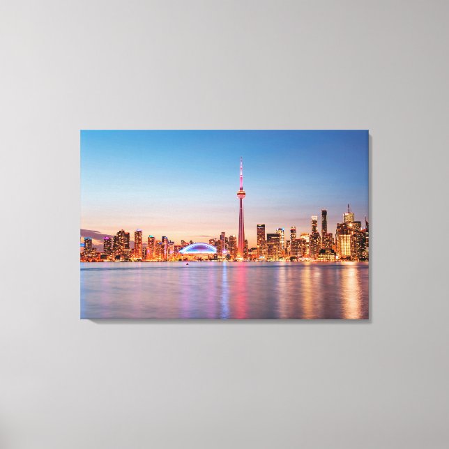 Toronto Skyline bei Sunset Leinwanddruck (Vorderseite)