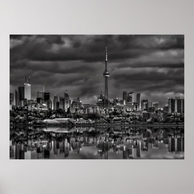 Toronto Skyline From Sheldon Lookout Reflection 2 Poster (Vorne)