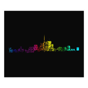 Toronto Skyline Gradient Fotodruck