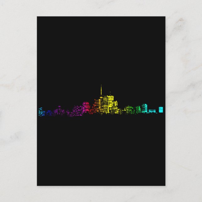 Toronto Skyline Gradient Postkarte (Vorderseite)