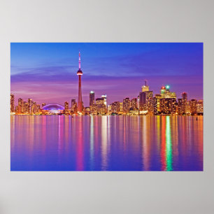 Toronto Skyline in Dusk Poster