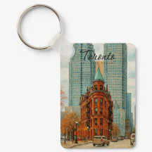 Toronto Skyline Kanada Vintage-Aquarell