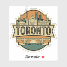 Toronto Skyline Kanada Vintage Reiseabzeichen