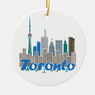 Toronto-Skyline Keramik Ornament