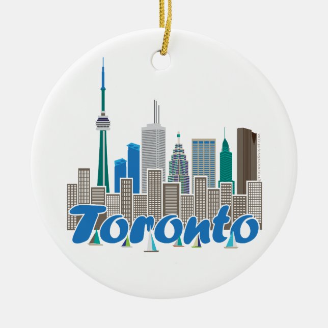 Toronto-Skyline Keramik Ornament (Vorne)