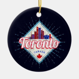 Toronto Skyline Ontario Retro Kanada Vintag Keramik Ornament