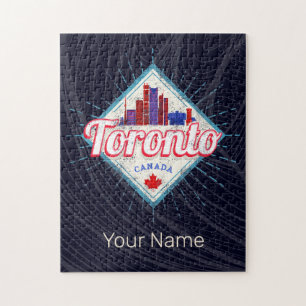 Toronto Skyline Ontario Retro Kanada Vintag Puzzle