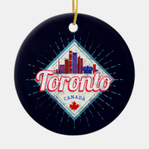 Toronto Skyline Ontario Retro Kanada Vintage Keramik Ornament