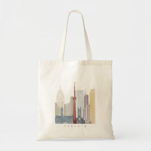 Toronto skyline poster tragetasche