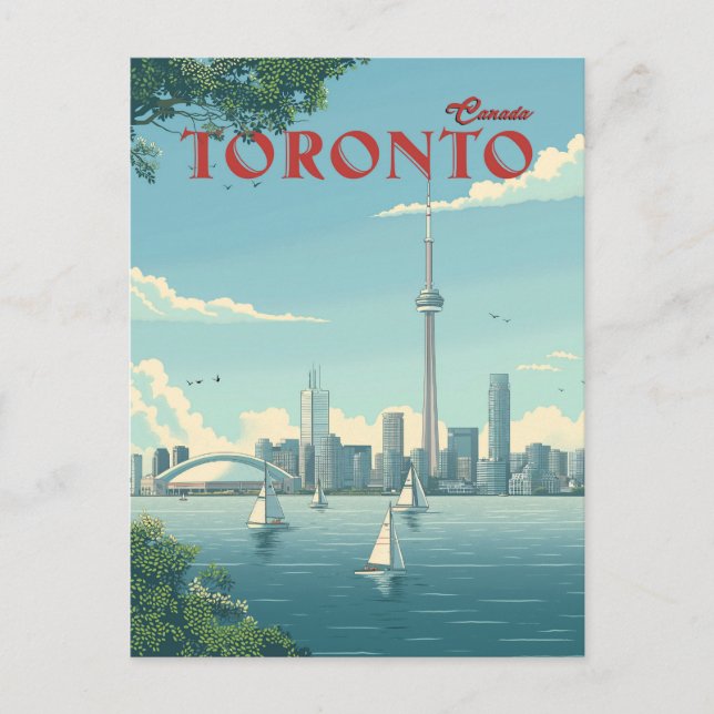 Toronto Skyline Sails weg Postkarte (Vorderseite)