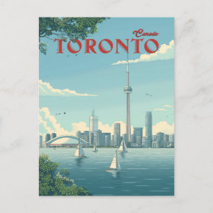 Toronto Skyline Segelt Davon Postkarte
