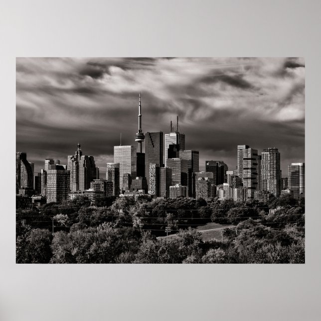 Toronto Skyline Von Riverdale Park Nr. 4 Poster (Vorne)
