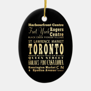 Toronto-Stadt der Kanada-Typografie-Kunst Keramikornament