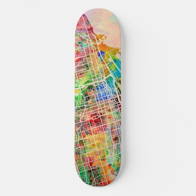 Toronto-Stadt-Straßenkarte Skateboard