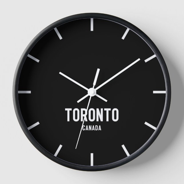 Toronto Time Zone Newsroom Wall Clock Uhr (Vorderseite)