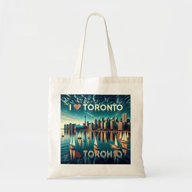 Toronto-Tote mit himmelhoher Liebe Tragetasche (Vorne)