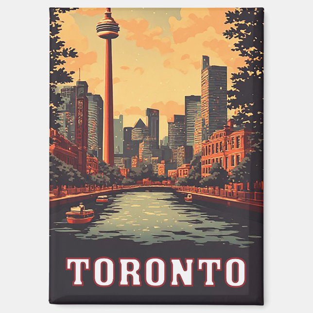 Toronto-Wasserfront und CN-Tower-Skyline Magnet (Vorderseite)