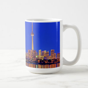Torontoer Stadtsilhouette bei Nacht Tasse