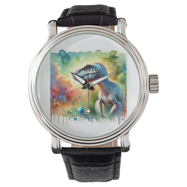 Torosaurus in Serenity 310824AREF140 - Watercolor Armbanduhr (Vorderseite)