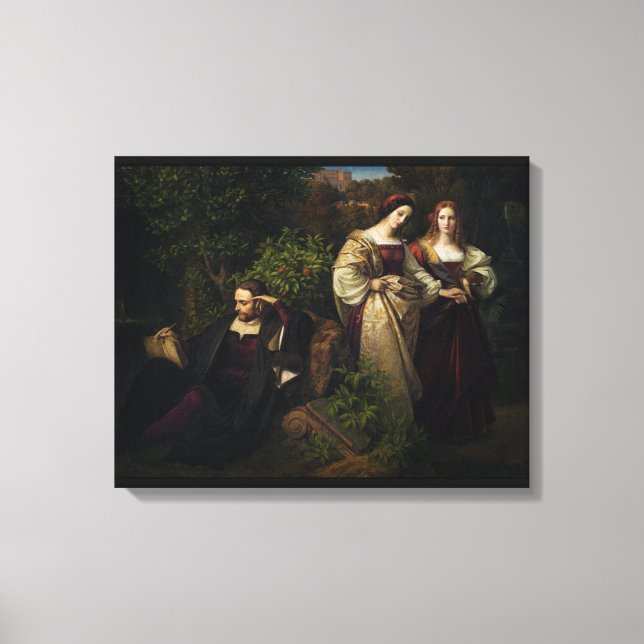 Torquato Tasso und die beiden Leonores Leinwanddruck (Vorderseite)