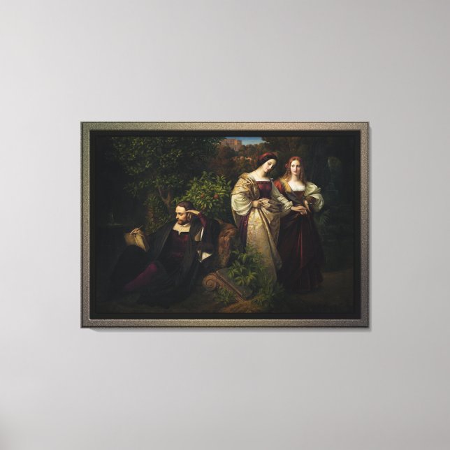 Torquato Tasso und die beiden Leonores Leinwanddruck (Vorderseite)