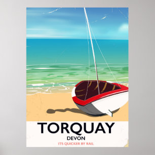 Torquay Devon Vintages Reiseplakat Poster