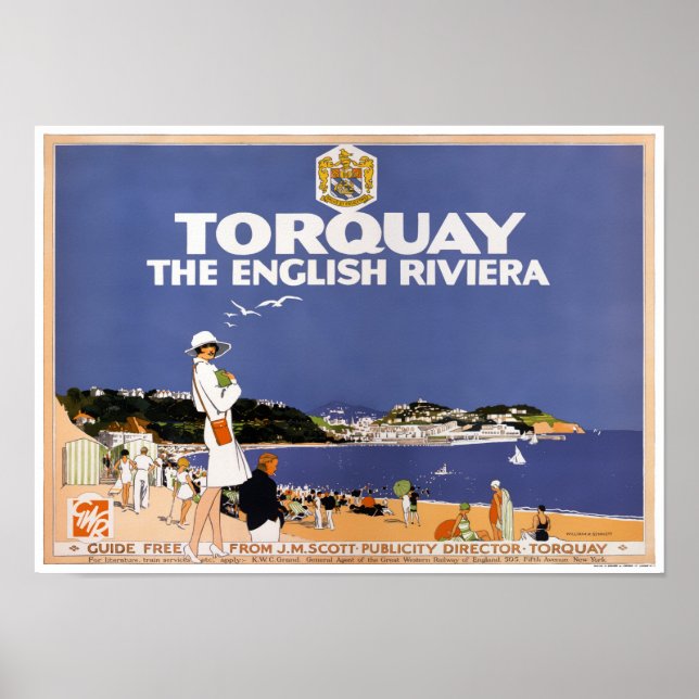 Torquay Vintage Travel Poster - Wiederherstellung (Vorne)