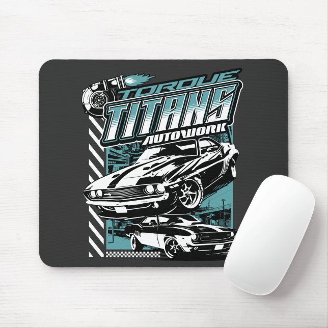 TORQUE TITANS AUTOWORKS - USA LEGEND CARS MOUSEPAD (Mit Mouse)