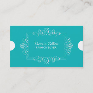 Torquoise elegante Visitenkarte-Schablone Visitenkarte