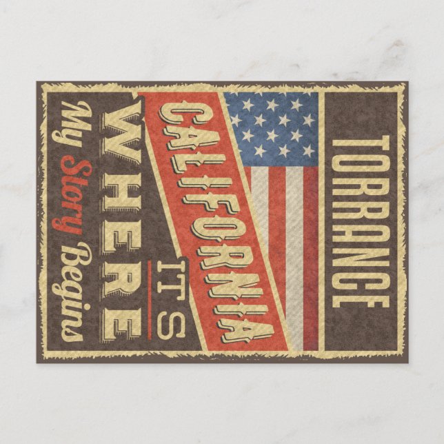 Torrance California Postkarte (Vorderseite)