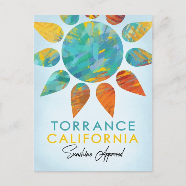 Torrance California Sunshine Reise Postkarte (Vorderseite)