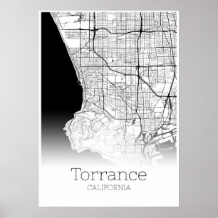 Torrance Map - Kalifornien - City Map Poster