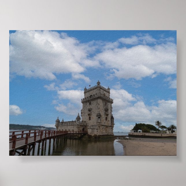 Torre de Belem in Lissabon Poster (Vorne)