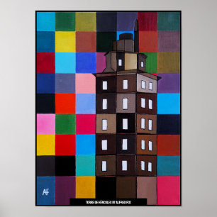 Torre de Hércules Abstrakte Malerei von Alfred Fox Poster
