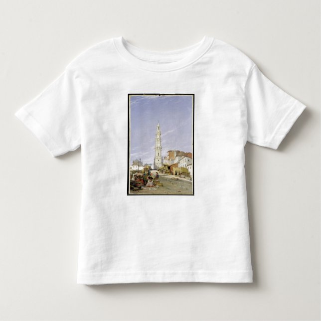 Torre DOS Clerigos, Oporto, Portugal, 1837 (Öl an Kleinkind T-shirt (Vorderseite)