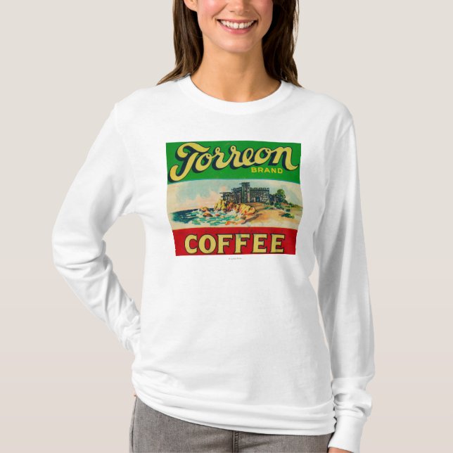 Torreon Kaffee-Aufkleber T-Shirt (Vorderseite)