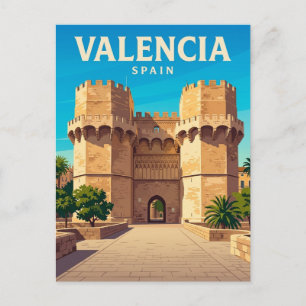 Torres de Serranos Spanien Postkarte