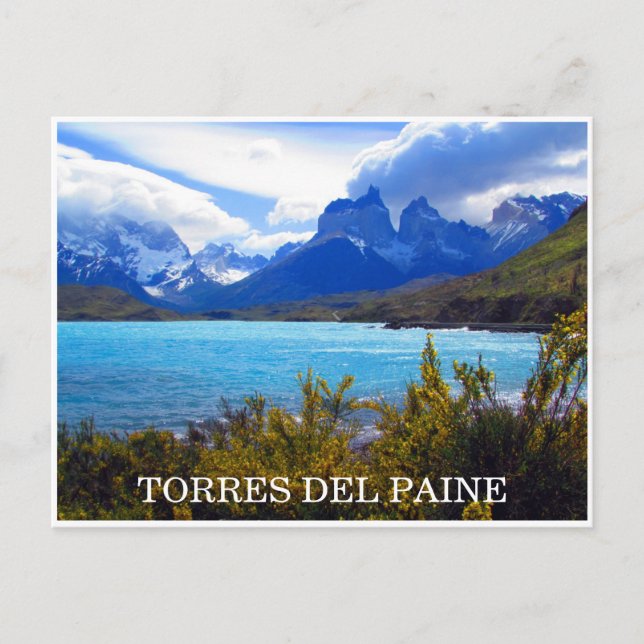 Torres del Paine Chile Postkarte (Vorderseite)