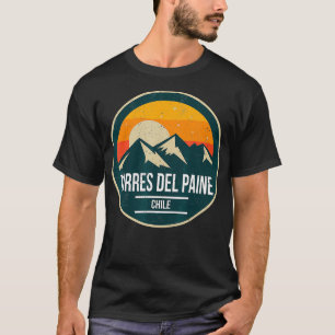 TORRES DEL PAINE CHILE Vintag Mountain Sunset 80er T-Shirt