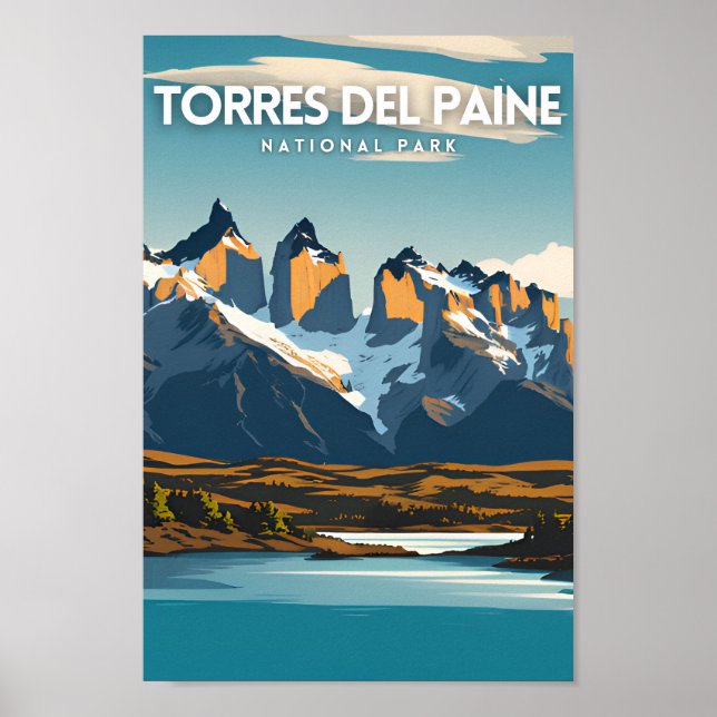 Torres Del Paine National Park Travel Poster (Vorne)