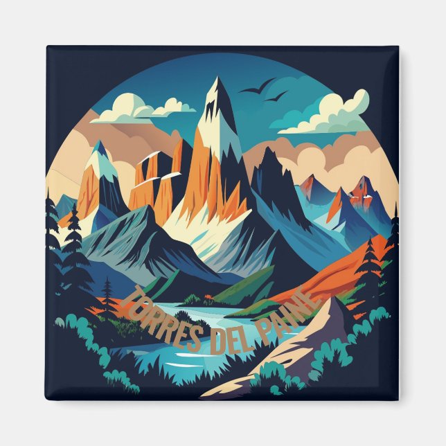 Torres del Paine Nationalpark Chile Magnet (Vorne)