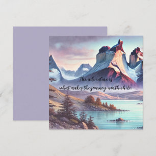 Torres del Paine Park, Chile & Quote Mitteilungskarte