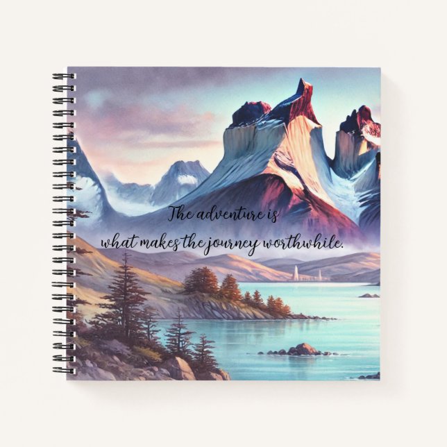 Torres del Paine Park, Chile & Quote Notizbuch (Vorderseite)