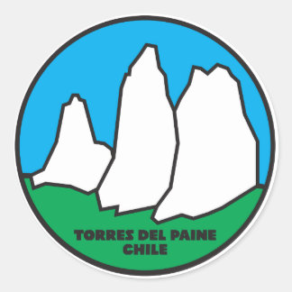Torres del Paine Runder Aufkleber