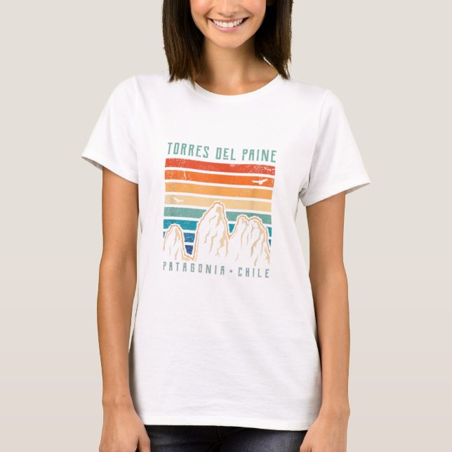 Torres del Paine T Shirt Retro Chile Ristorante de (Vorderseite)