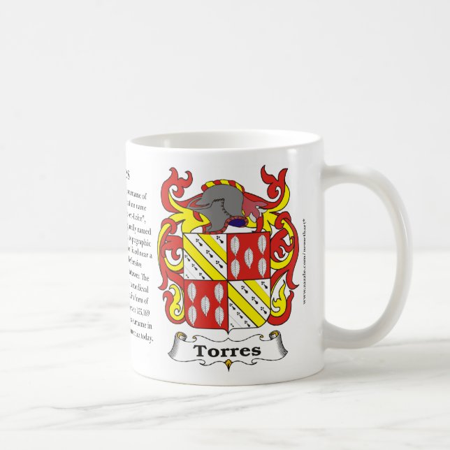 Torres Familien-Wappen Tasse (Rechts)