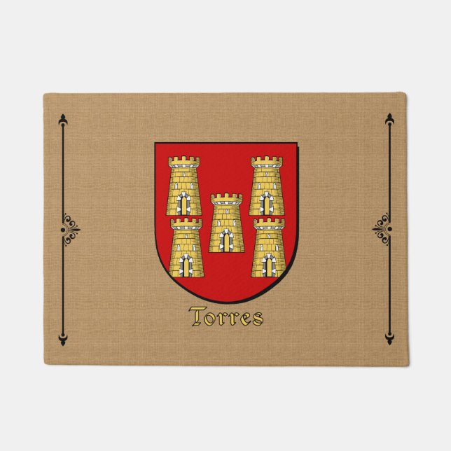 Torres Historischer Schild auf Kobelstein Fußmatte (Vorderseite)