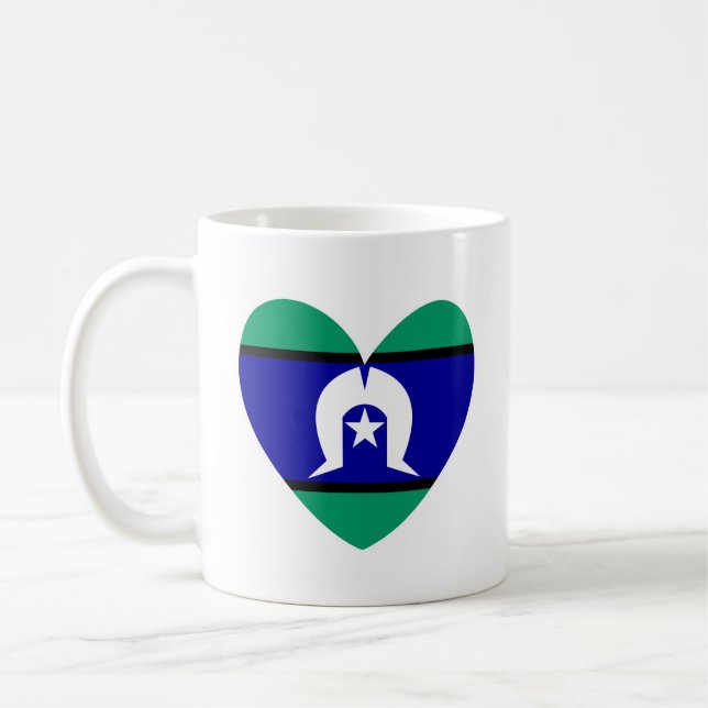Torres Strait Islanders Herz Kaffeetasse (Links)
